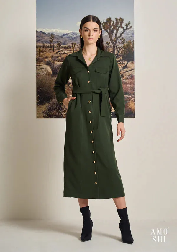 2 in 1 Coat Midi Dress for Women - Officewear