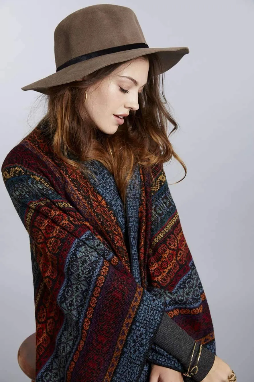 Acacia Alpaca Poncho - Women's Ruana Wrap