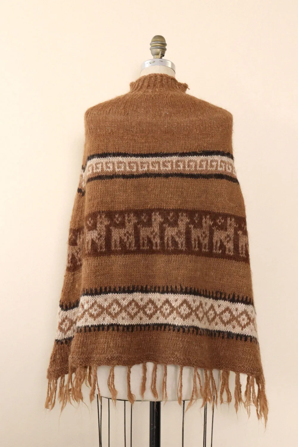 Alpaca Fringe Poncho