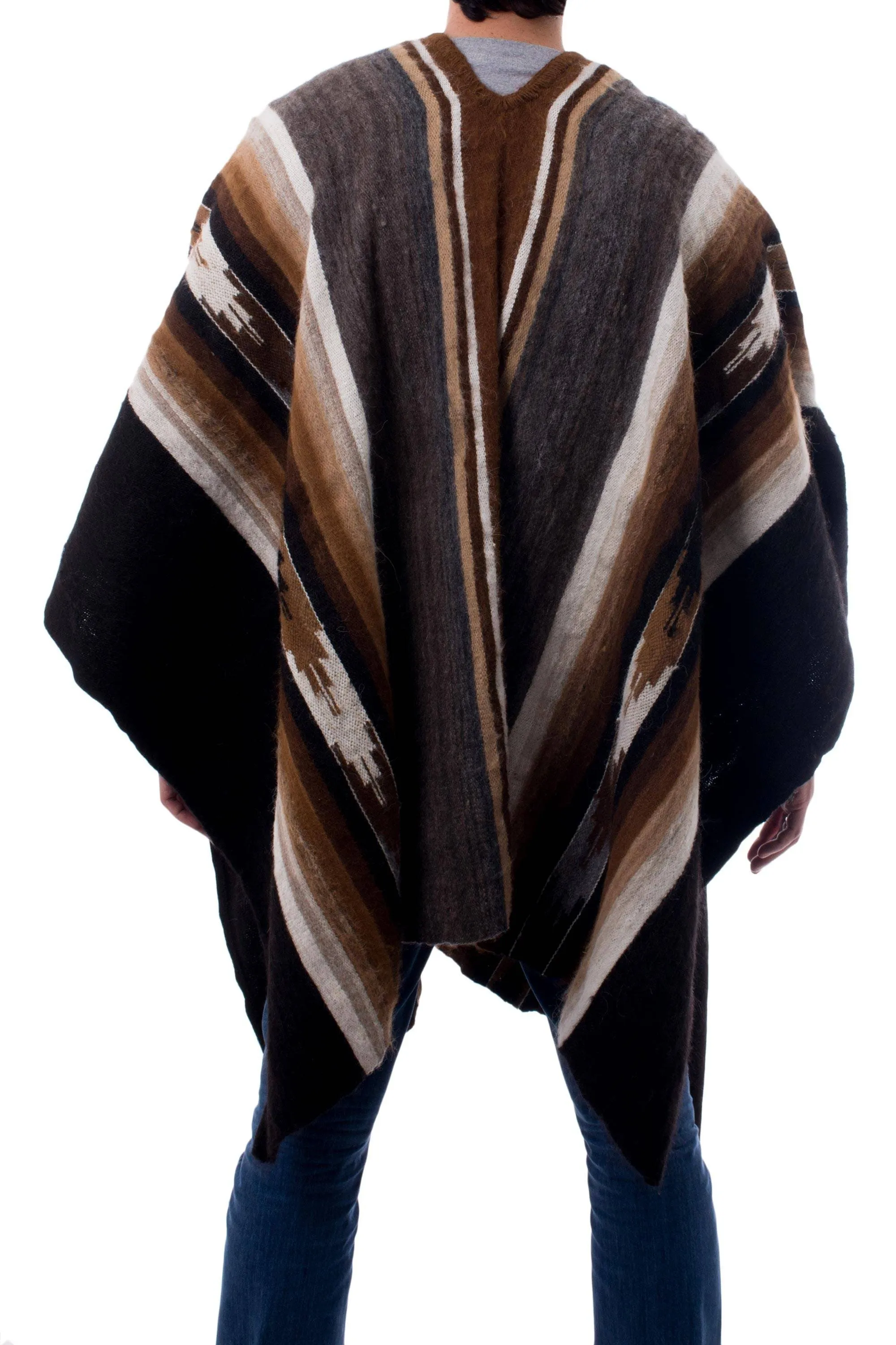 Alpaca Wool Poncho - Road to Huancayo