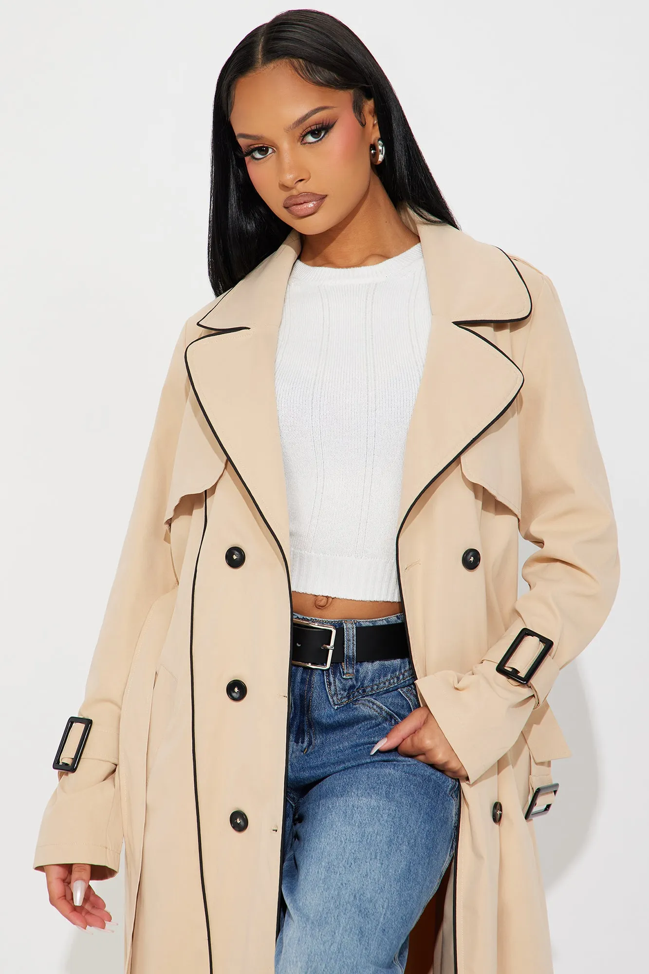 Always Classic Belted Trench - Khaki