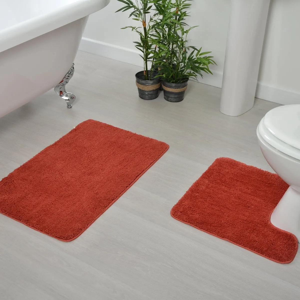 Antron Luxury Non-Slip Bath Mat - Terracotta