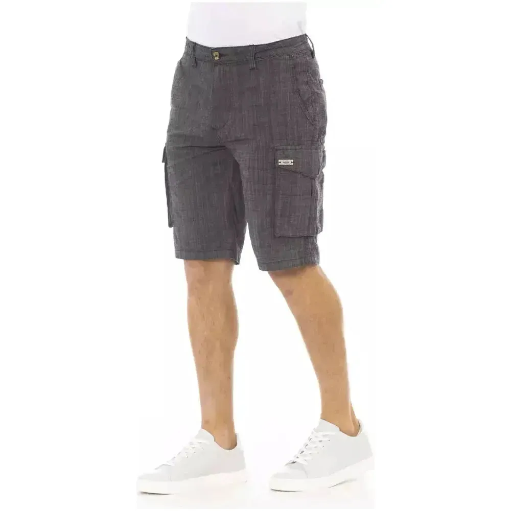 Baldinini Trend Black Cotton Men Short