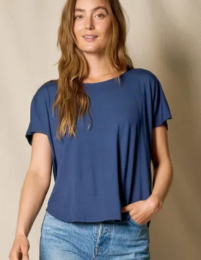 Bamboo Dolman Tee - Navy