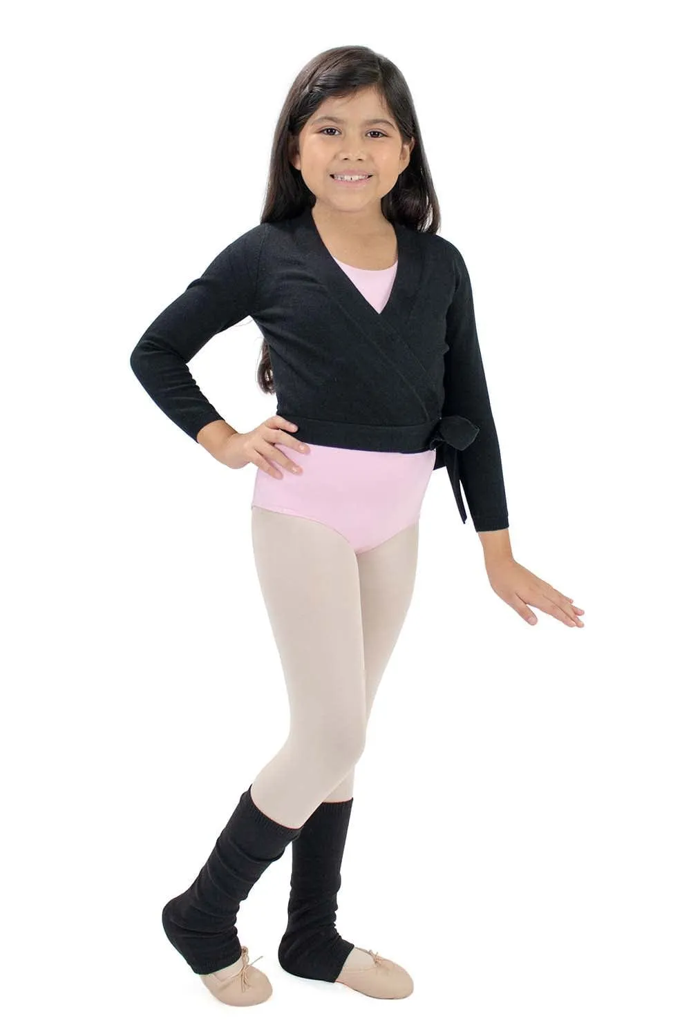 Basic Moves BM4125G Girls' Wrap Sweater