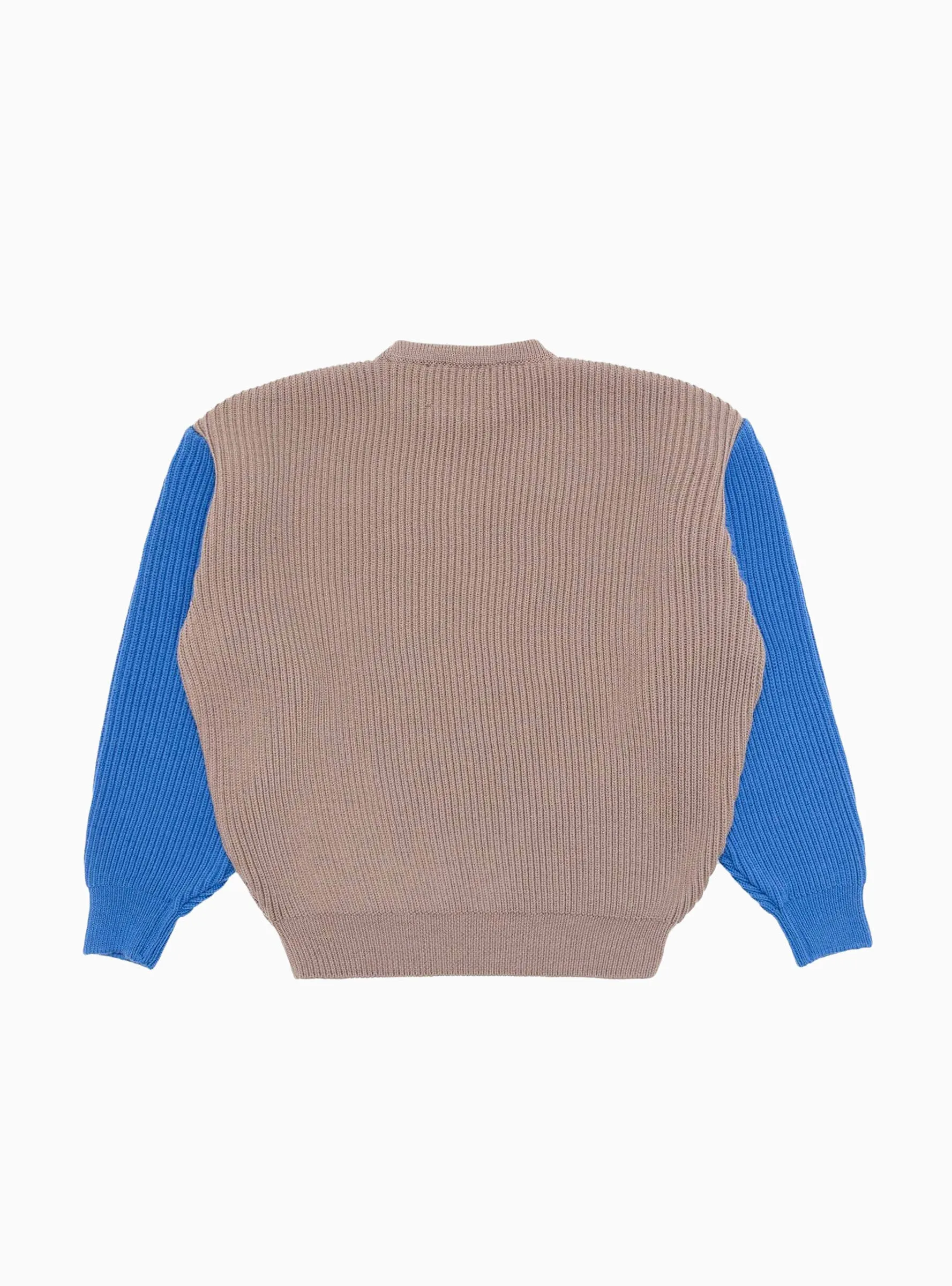 Beacon Merino Wool Crew Sweater Earth & Royal Blue