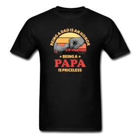 Being A Papa Is Priceless Men's Wholesome T-Shirt