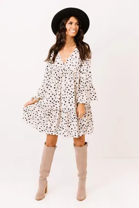 Betting On Brunch Babydoll Dress In Stone