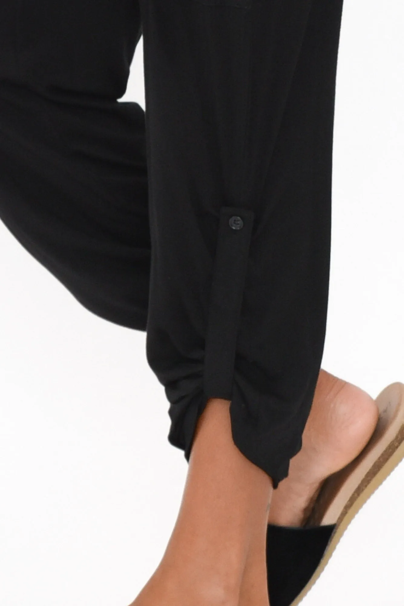 Black Bamboo Pocket Pants