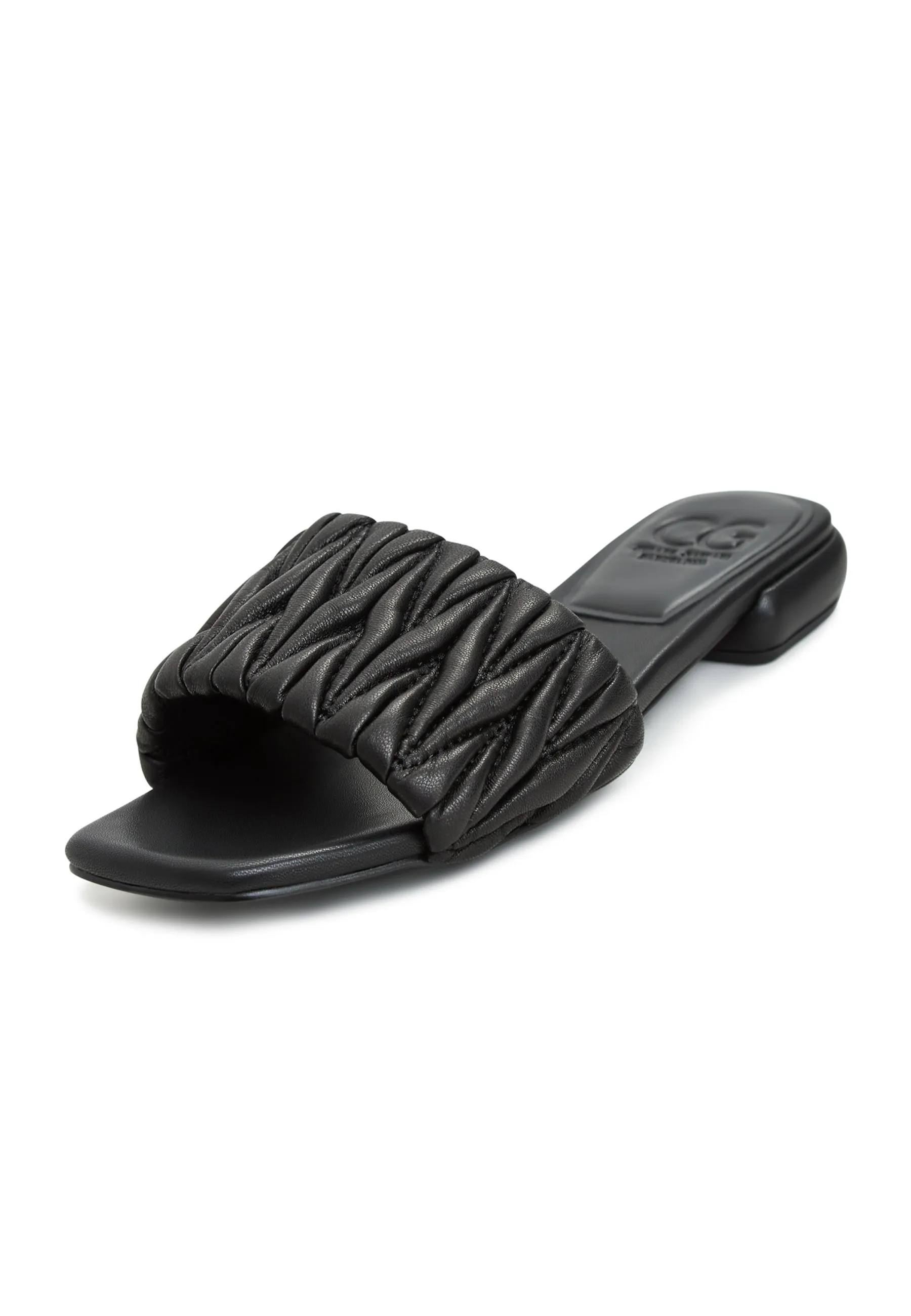 Block Heeled Slippers Stephanie - Black