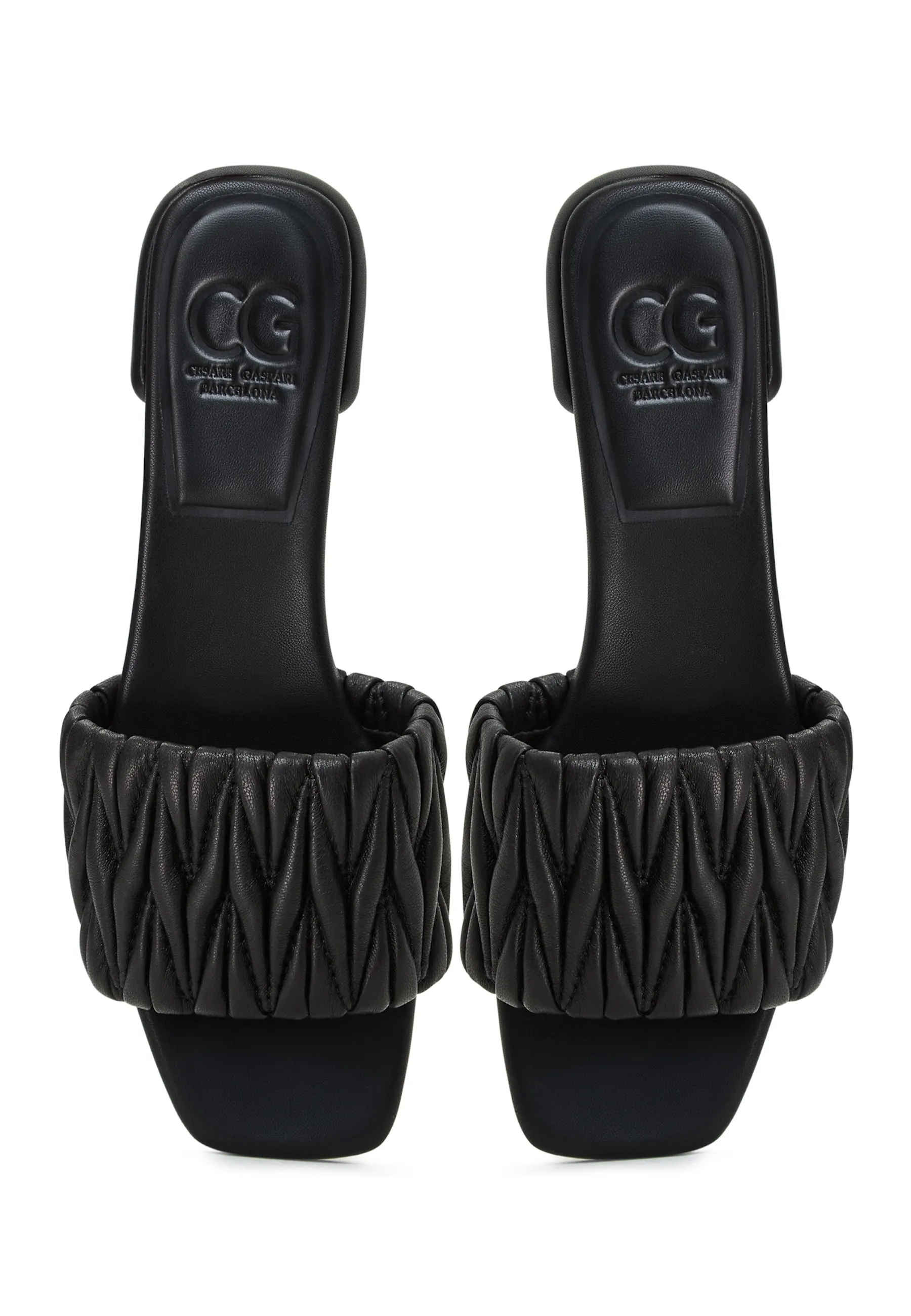 Block Heeled Slippers Stephanie - Black