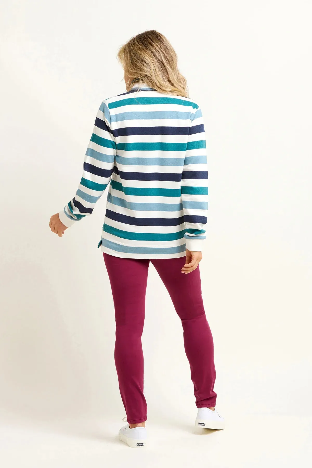 Blue Stripe Quarter zip