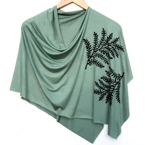 Botanical Poncho Collection Black Ink