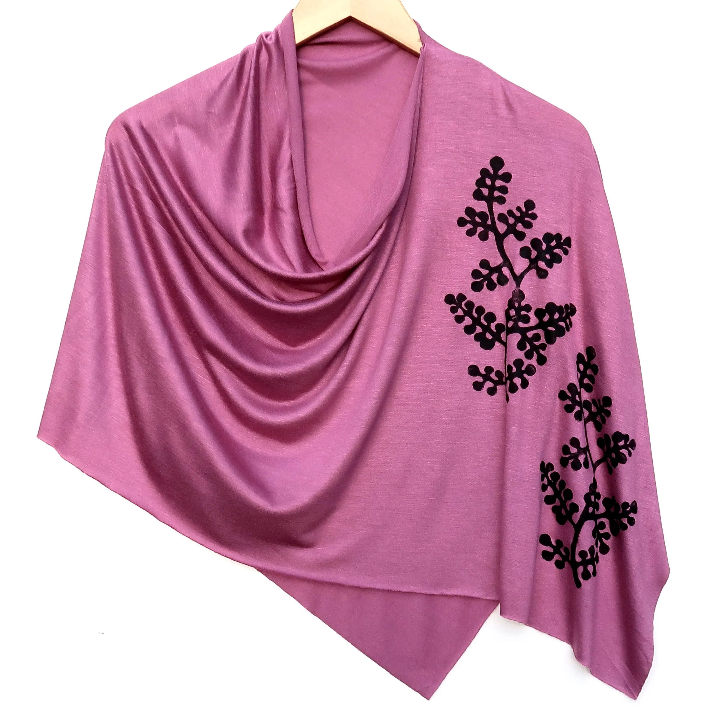 Botanical Poncho Collection Black Ink