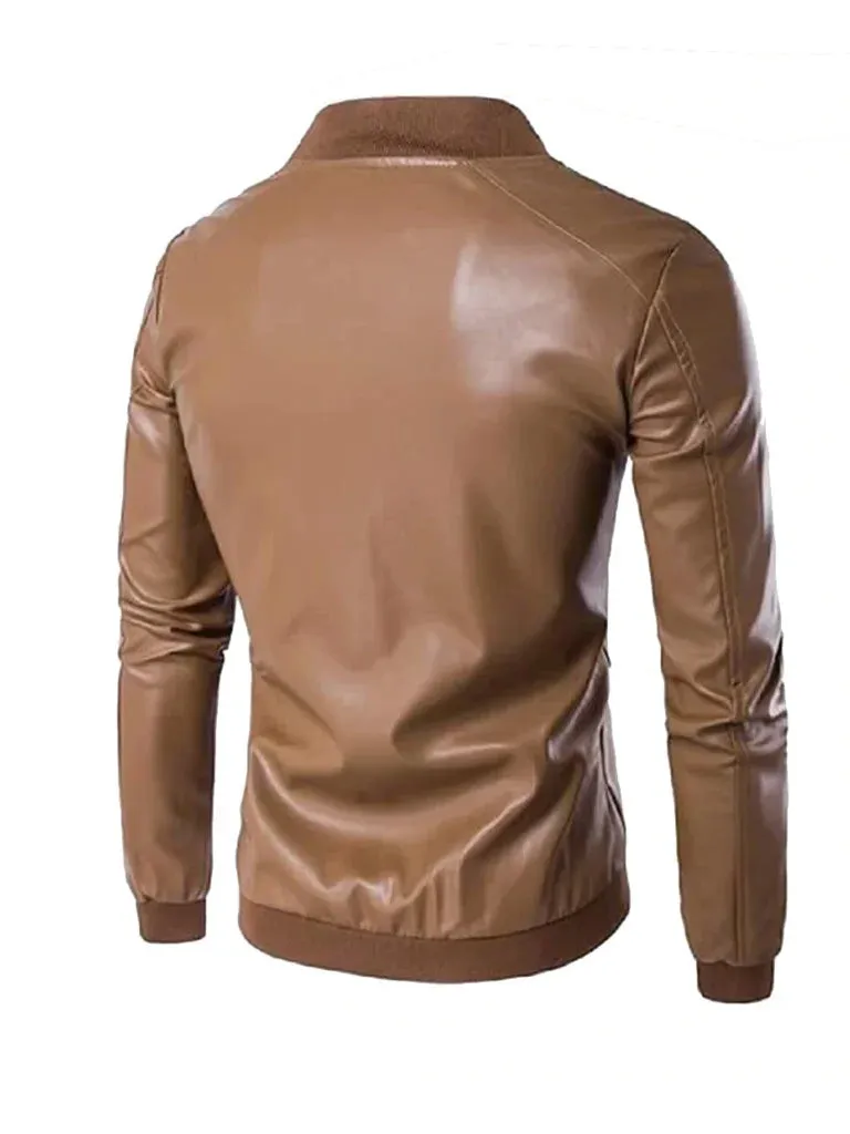 Brown Bomber Genuine Leather Jacket