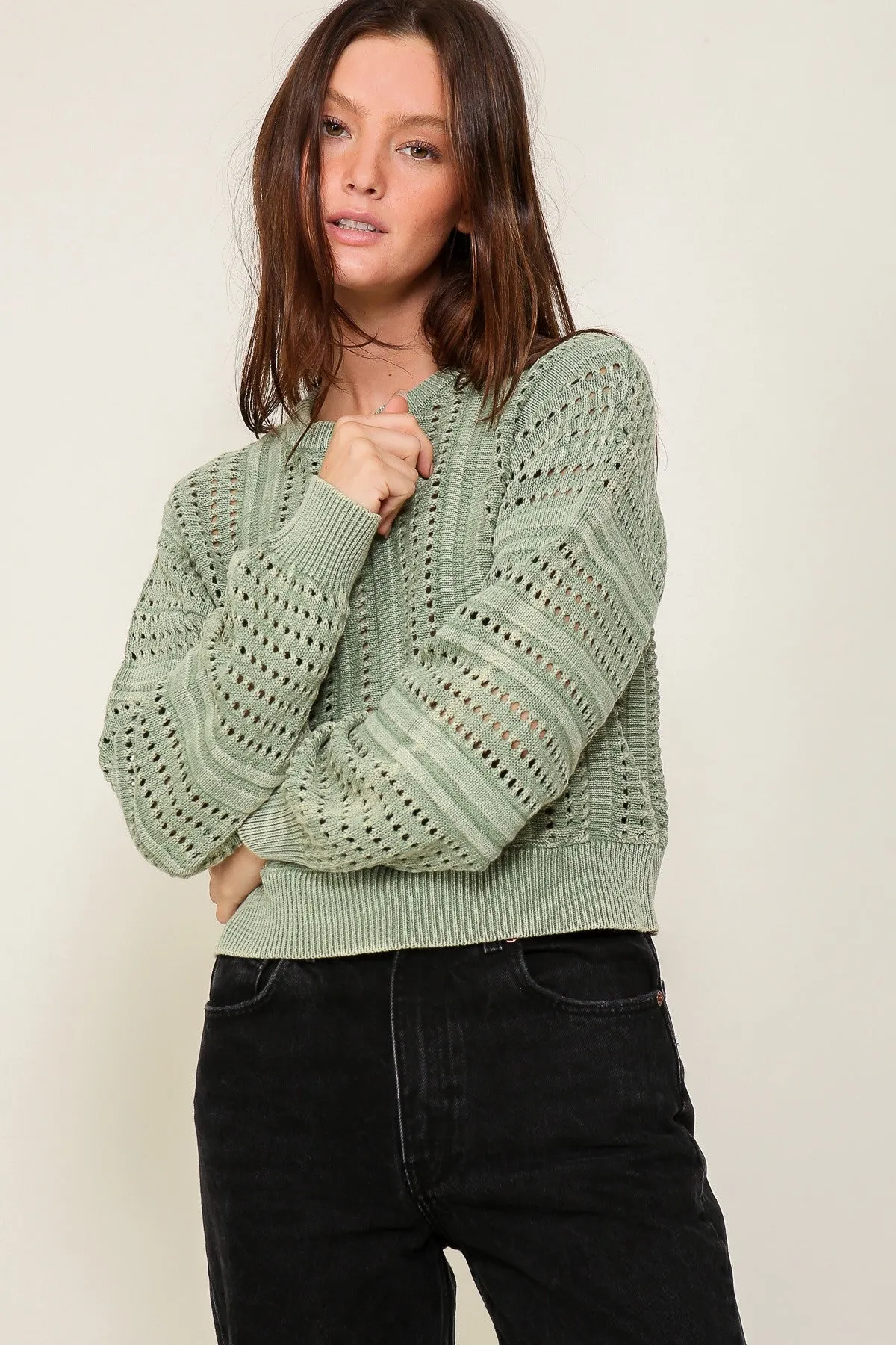 Camryn Round Neck Pattern Sweater