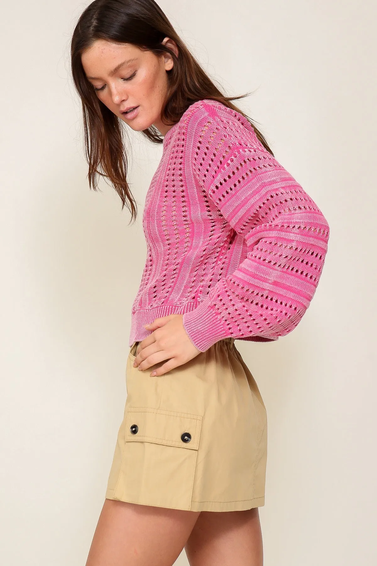 Camryn Round Neck Pattern Sweater