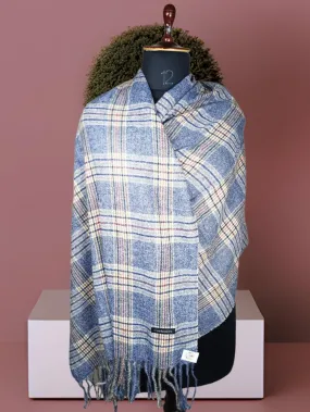 Cashmere Woolen Stole | Check Design | Reversible Stole