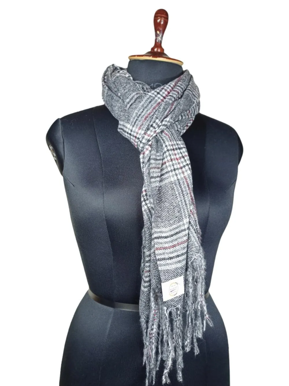 Cashmere Woolen Stole | Check Design | Reversible Stole