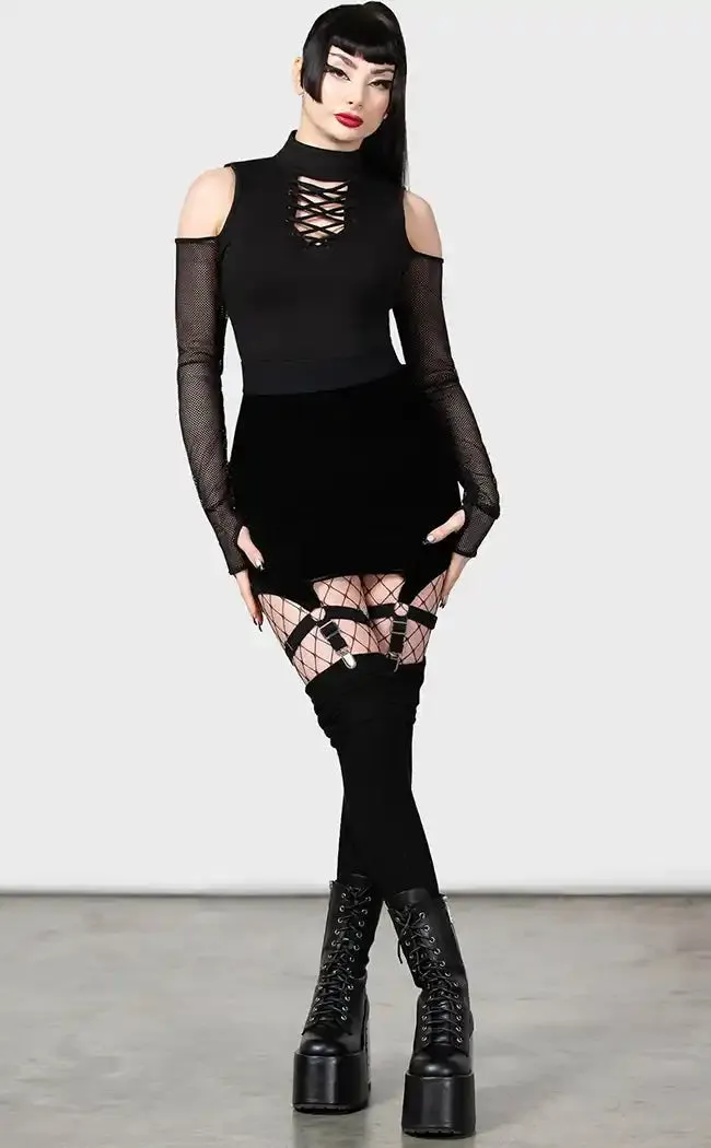 Cassandra Velvet Mini Skirt