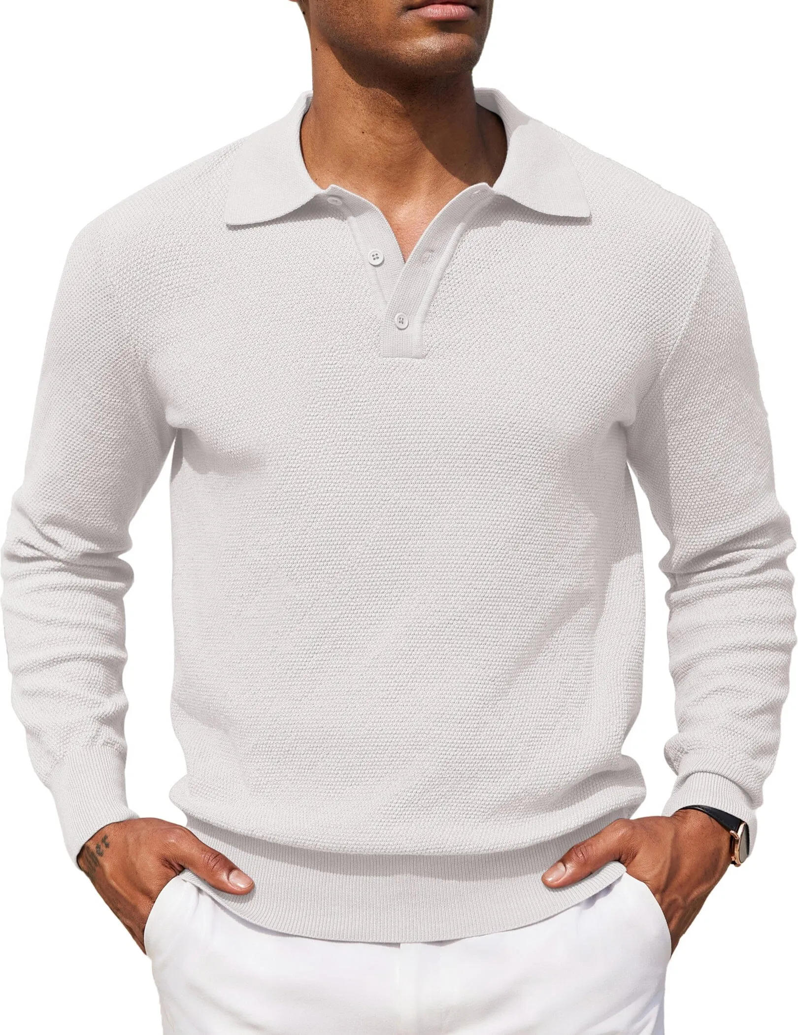 Casual Stretch Polo Sweater Shirt (US Only)