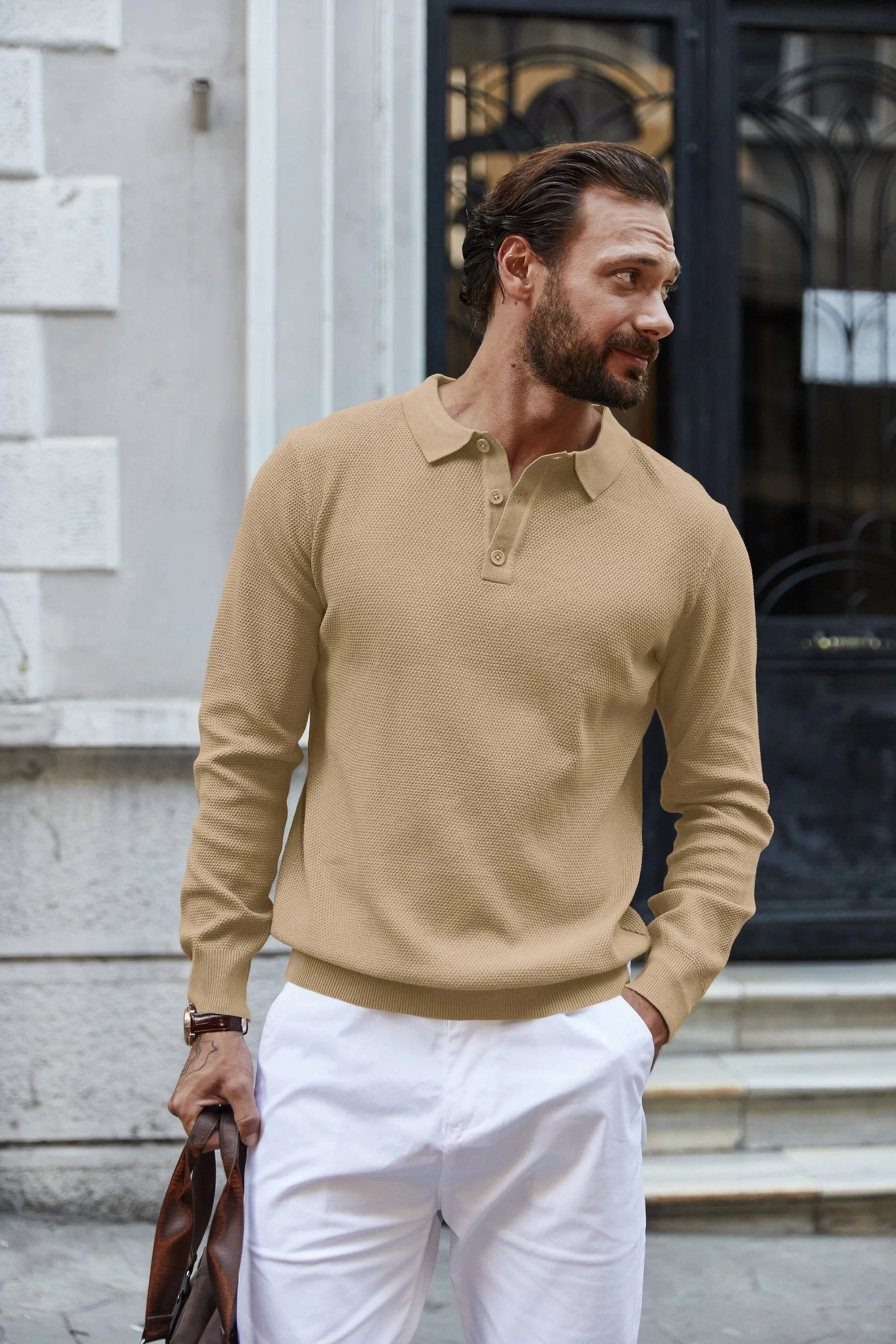 Casual Stretch Polo Sweater Shirt (US Only)