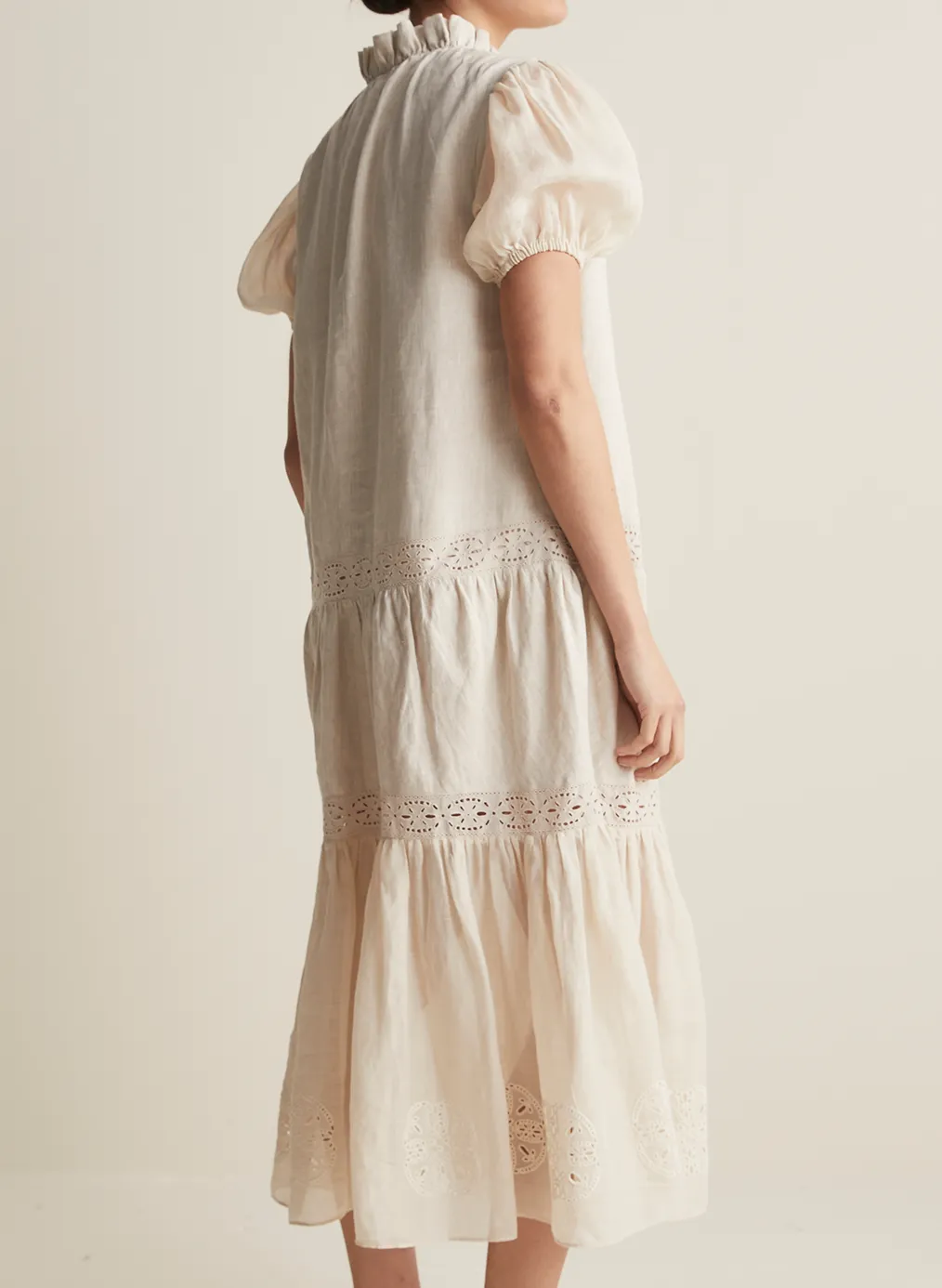 Cecile Linen Ramie Midi Dress | Flax