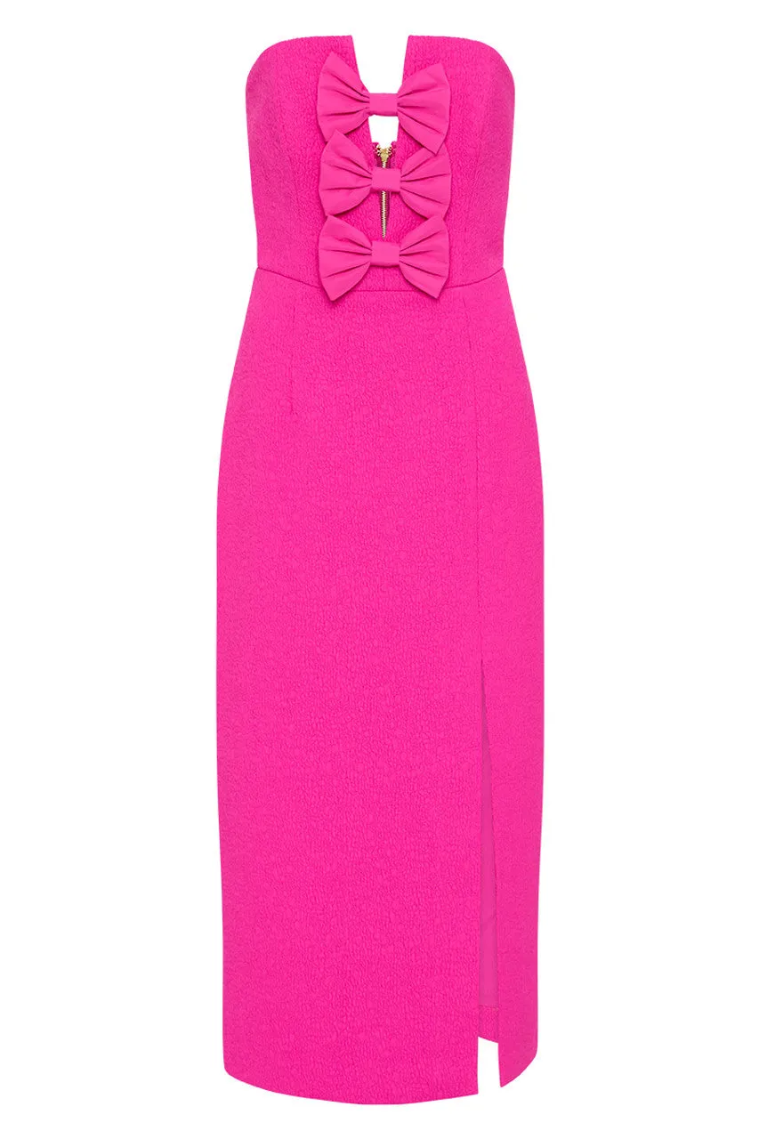 CECILY MIDI DRESS HOT PINK