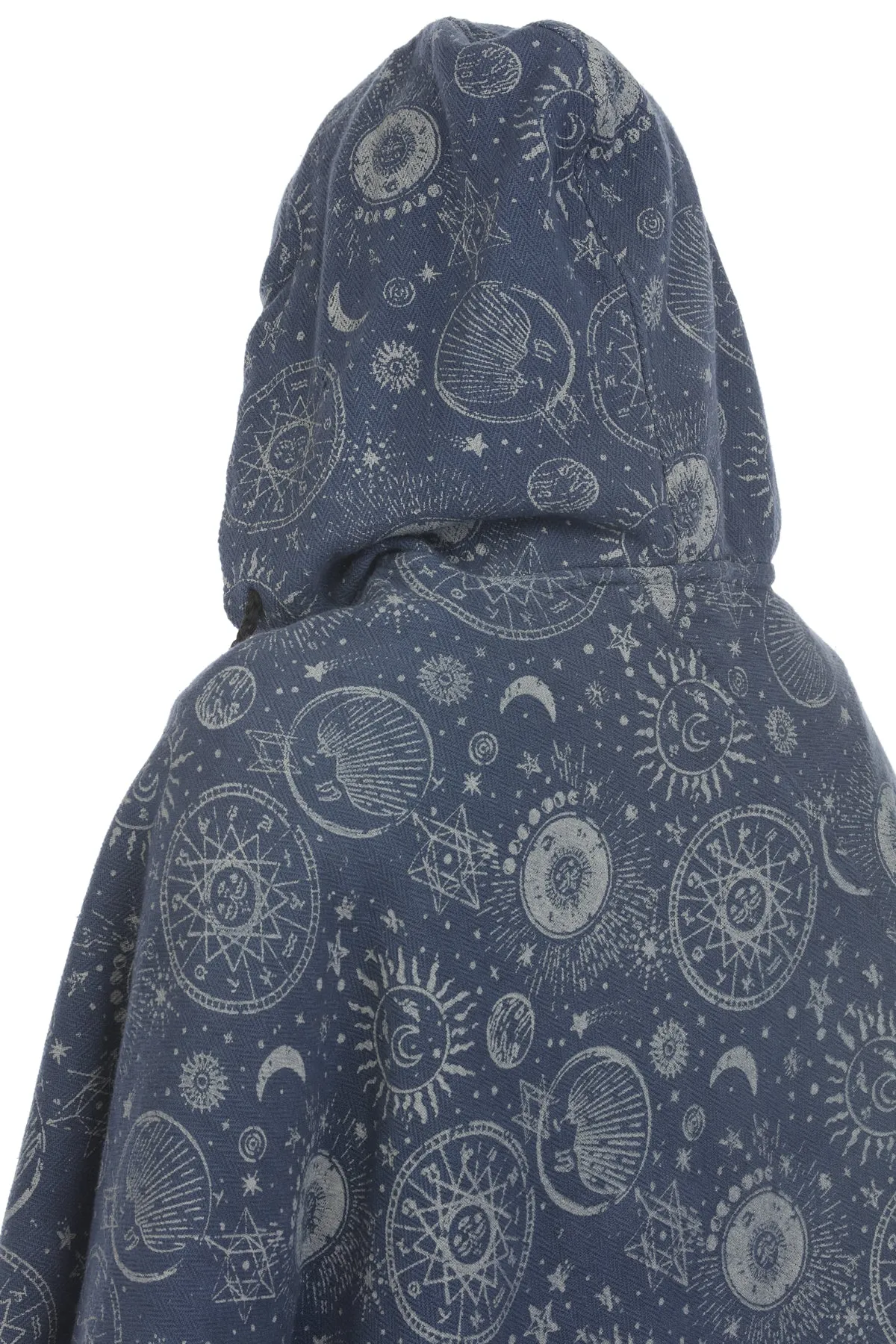 Celestial Cotton Hoddie Poncho