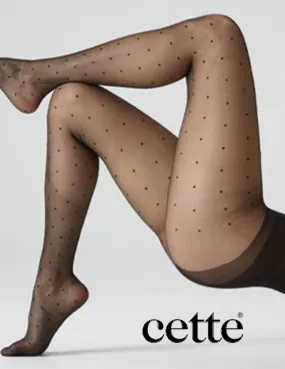 Cette ECO Richmond Polka Dot Plus Size Tight Black