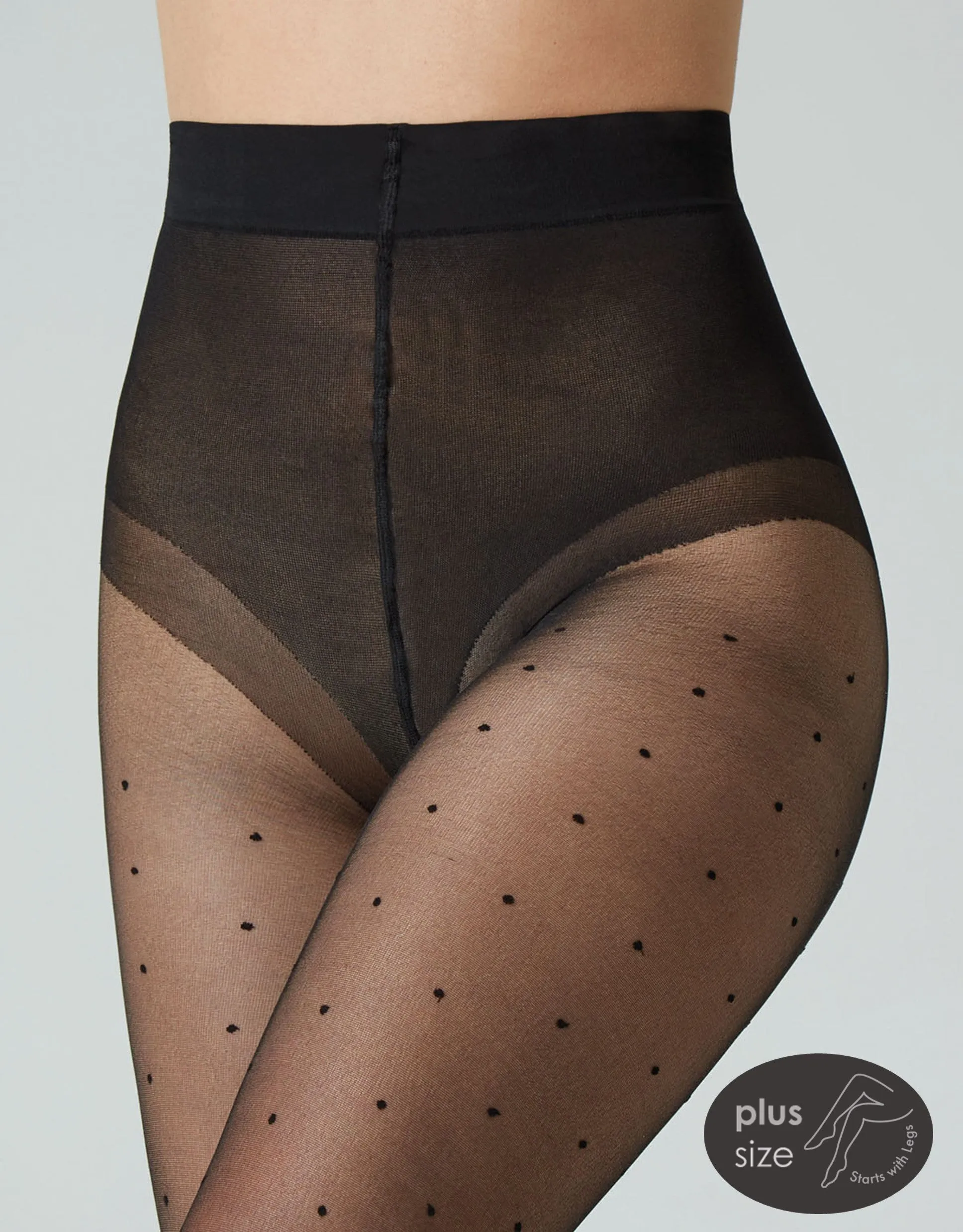 Cette ECO Richmond Polka Dot Plus Size Tight Black