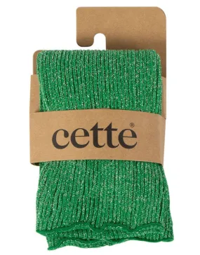 Cette Glitter Ribbed Socks Green 278-12