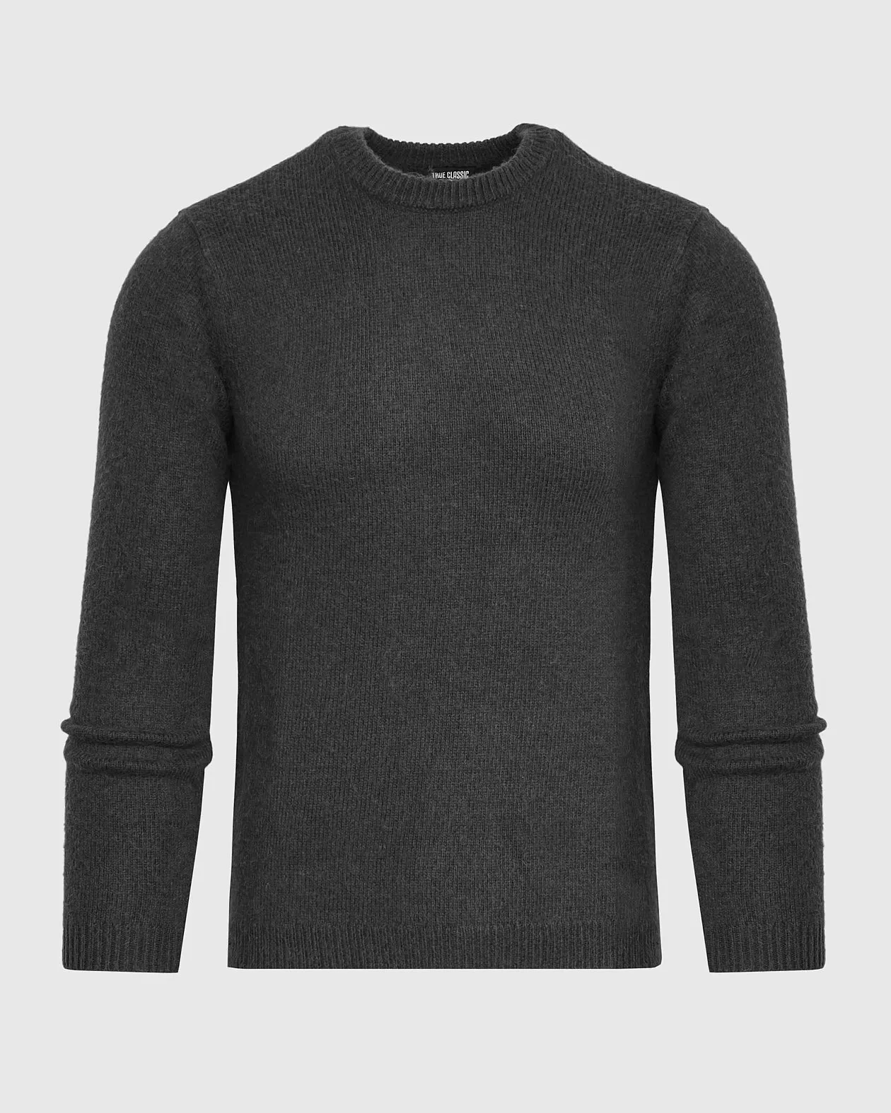 Charcoal Heather Gray Marled Crew Neck Sweater