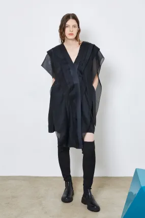 CHAVELA black - short silk dress