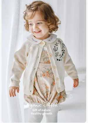 Children's Beige Wreath Sweater