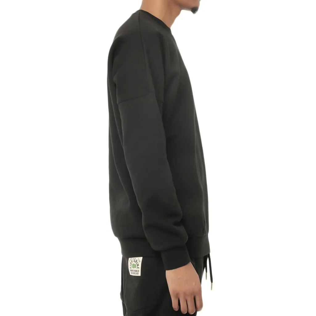 COD Luxed Up Quilted Fleece Crewneck Drop Shoulder Gold Detailing