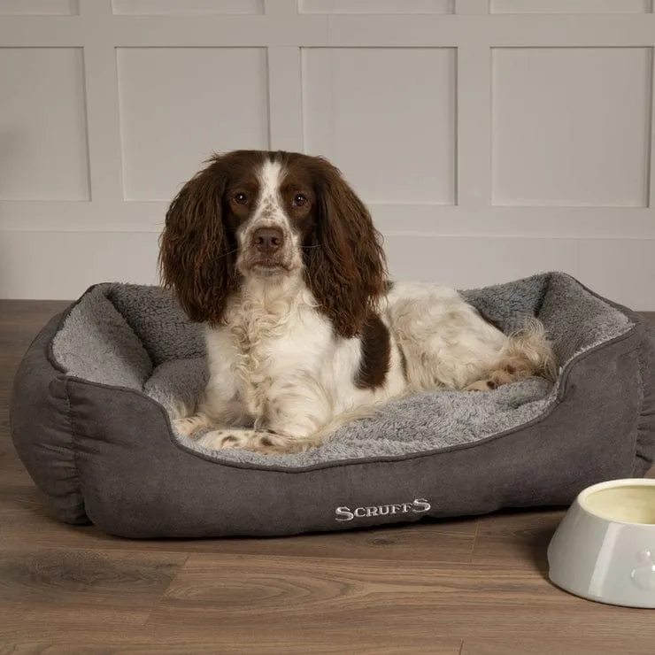 Cosy Soft-Walled Luxury Box Dog Bed - Grey