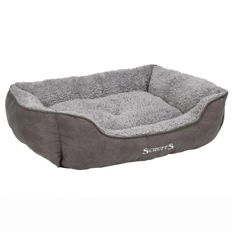 Cosy Soft-Walled Luxury Box Dog Bed - Grey