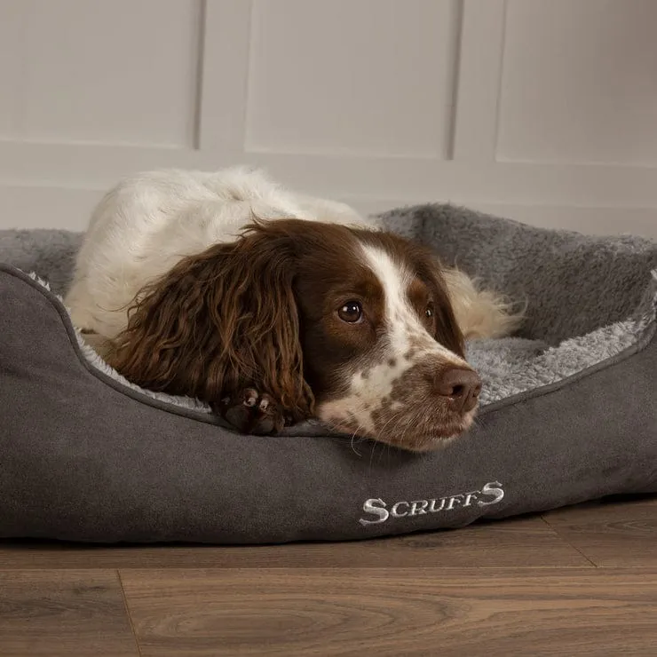 Cosy Soft-Walled Luxury Box Dog Bed - Grey