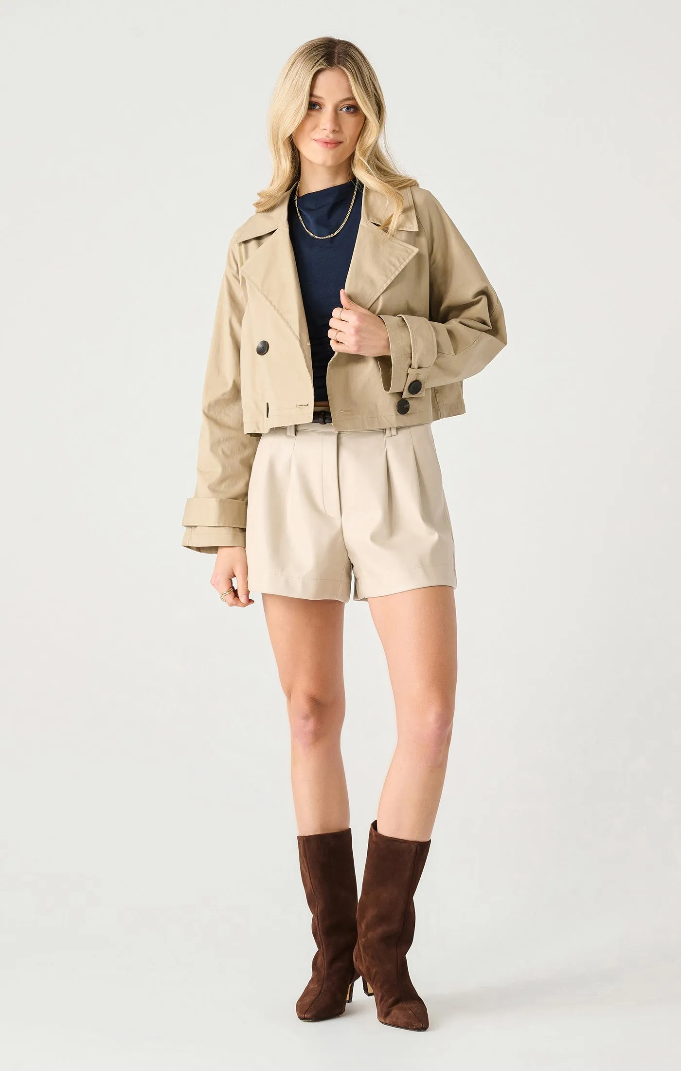 Cropped Trench Coat