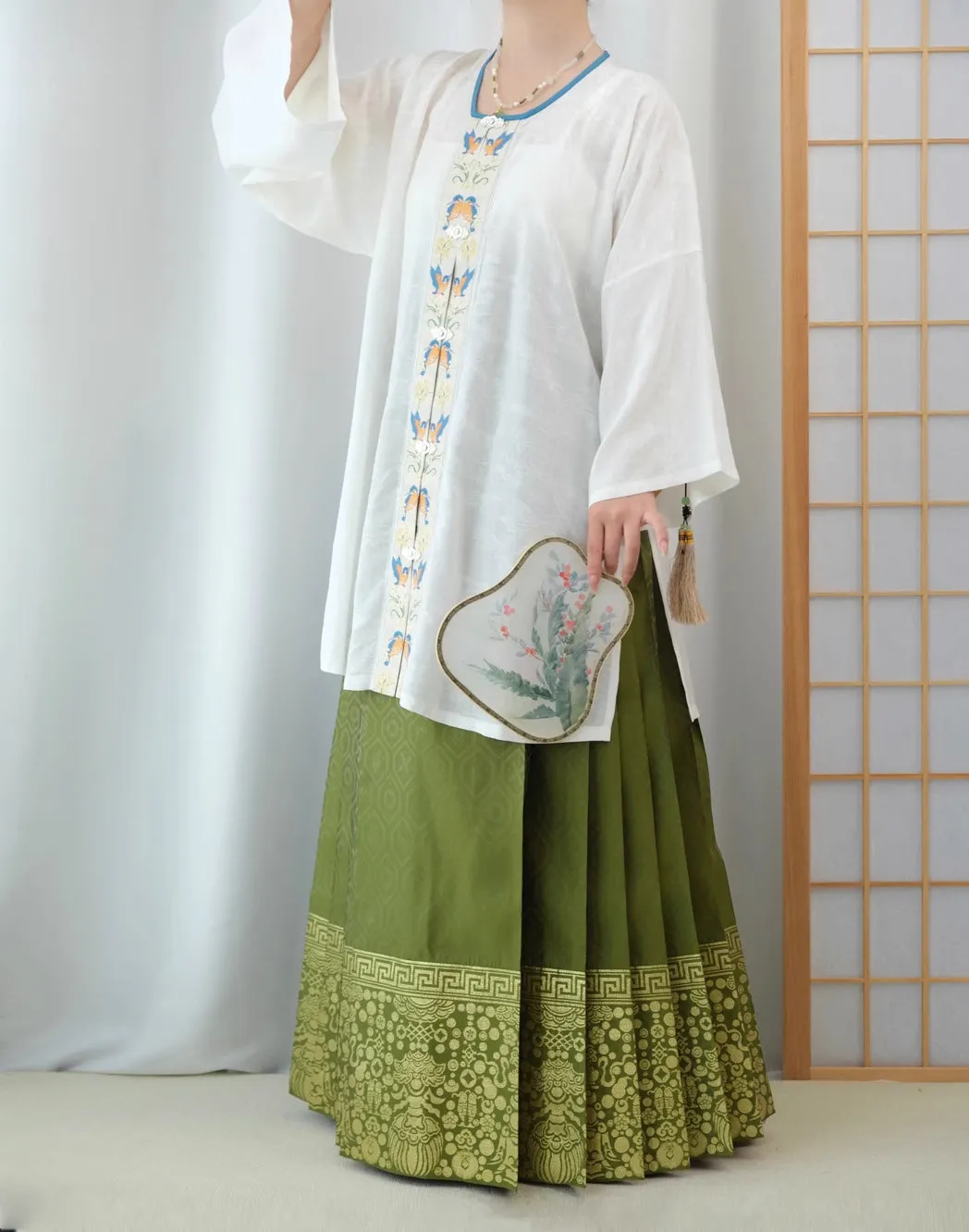 Cui Yuan 翠鸢 Kingfisher Kite Ming Dynasty Yuanling Duijin Shan Round Collar Summer Top