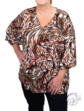 Curvy Multi Print Top by Dear Scarlett