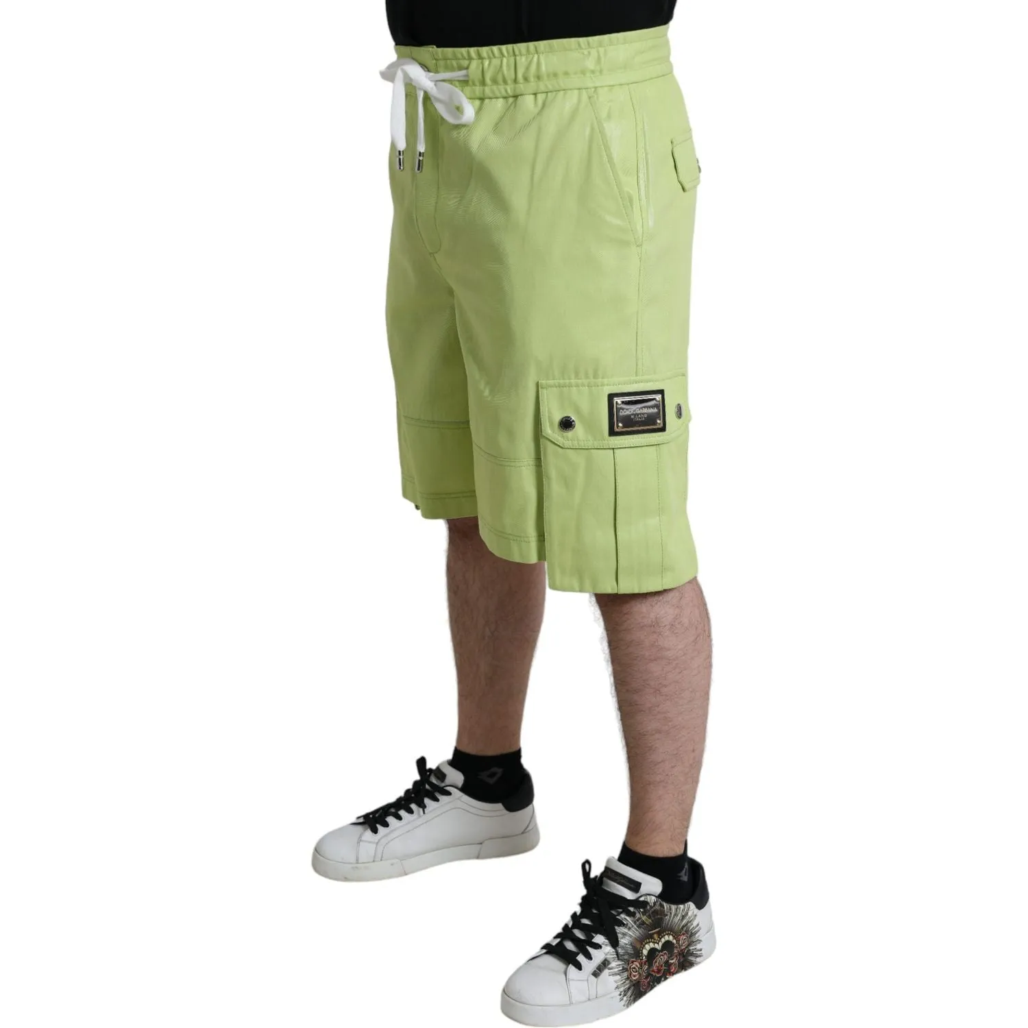 Dolce & Gabbana Chic Light Green Cotton Bermuda Shorts