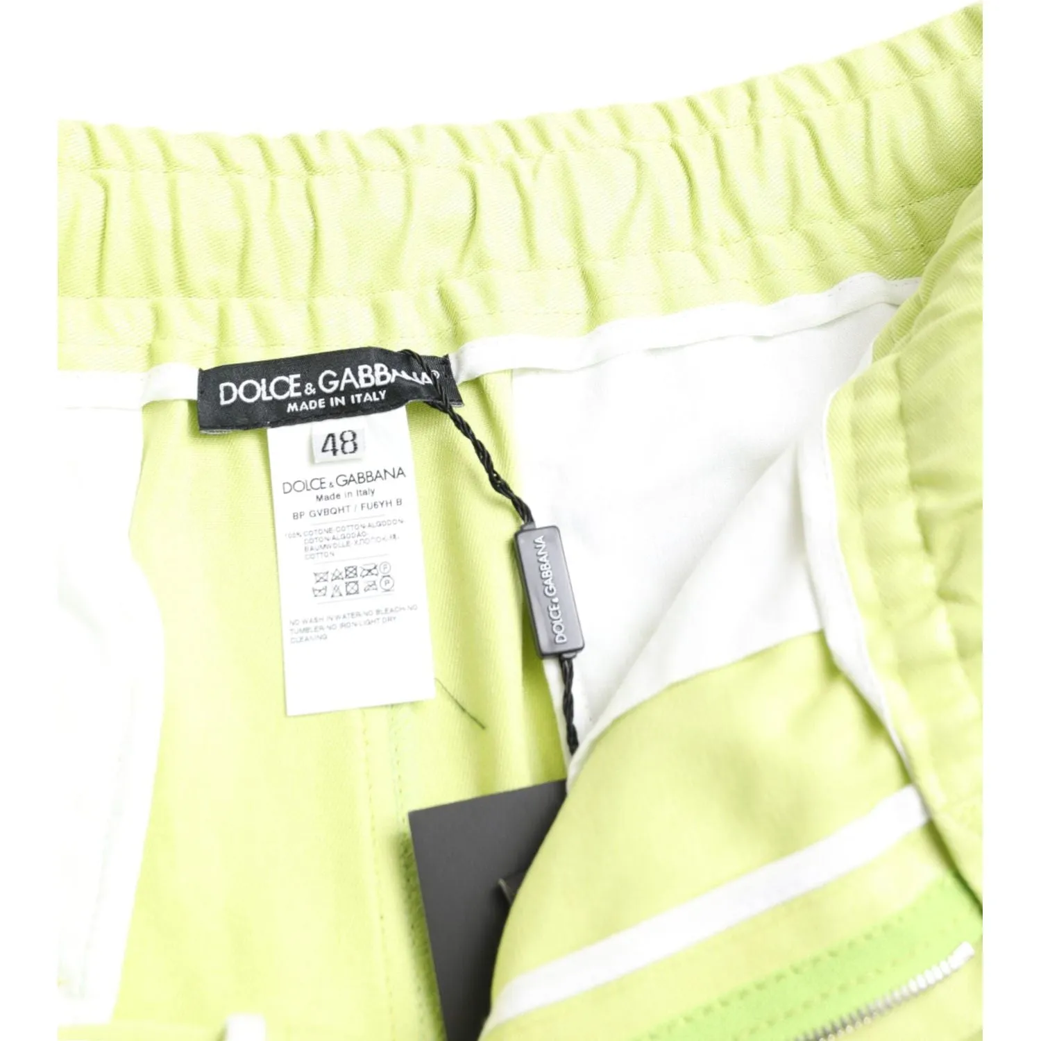 Dolce & Gabbana Chic Light Green Cotton Bermuda Shorts