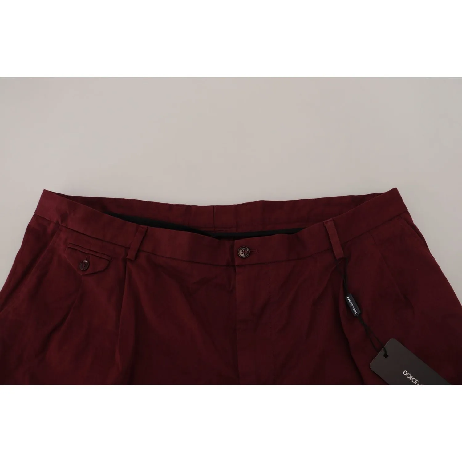 Dolce & Gabbana Elegant Maroon Cotton Blend Shorts