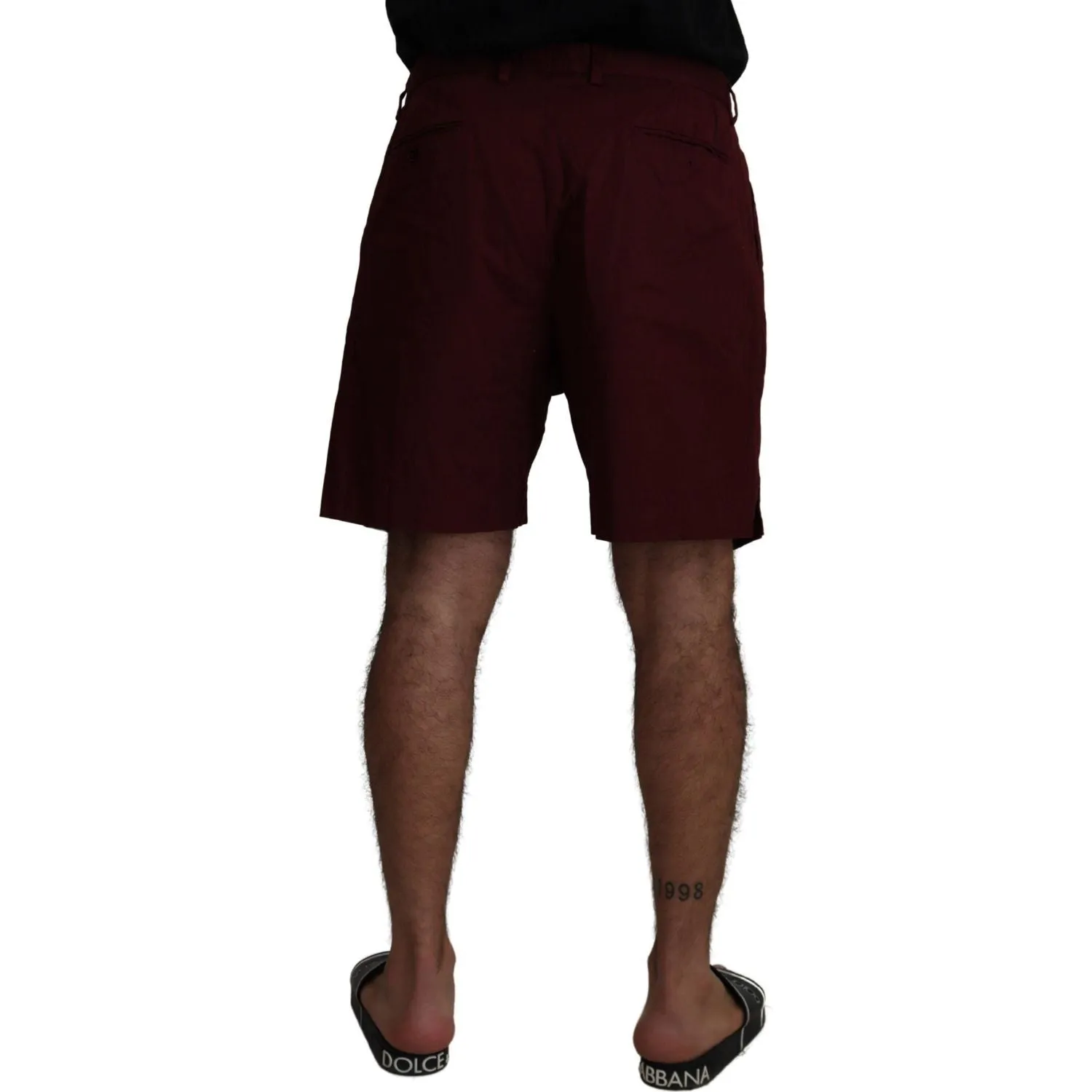 Dolce & Gabbana Elegant Maroon Cotton Blend Shorts