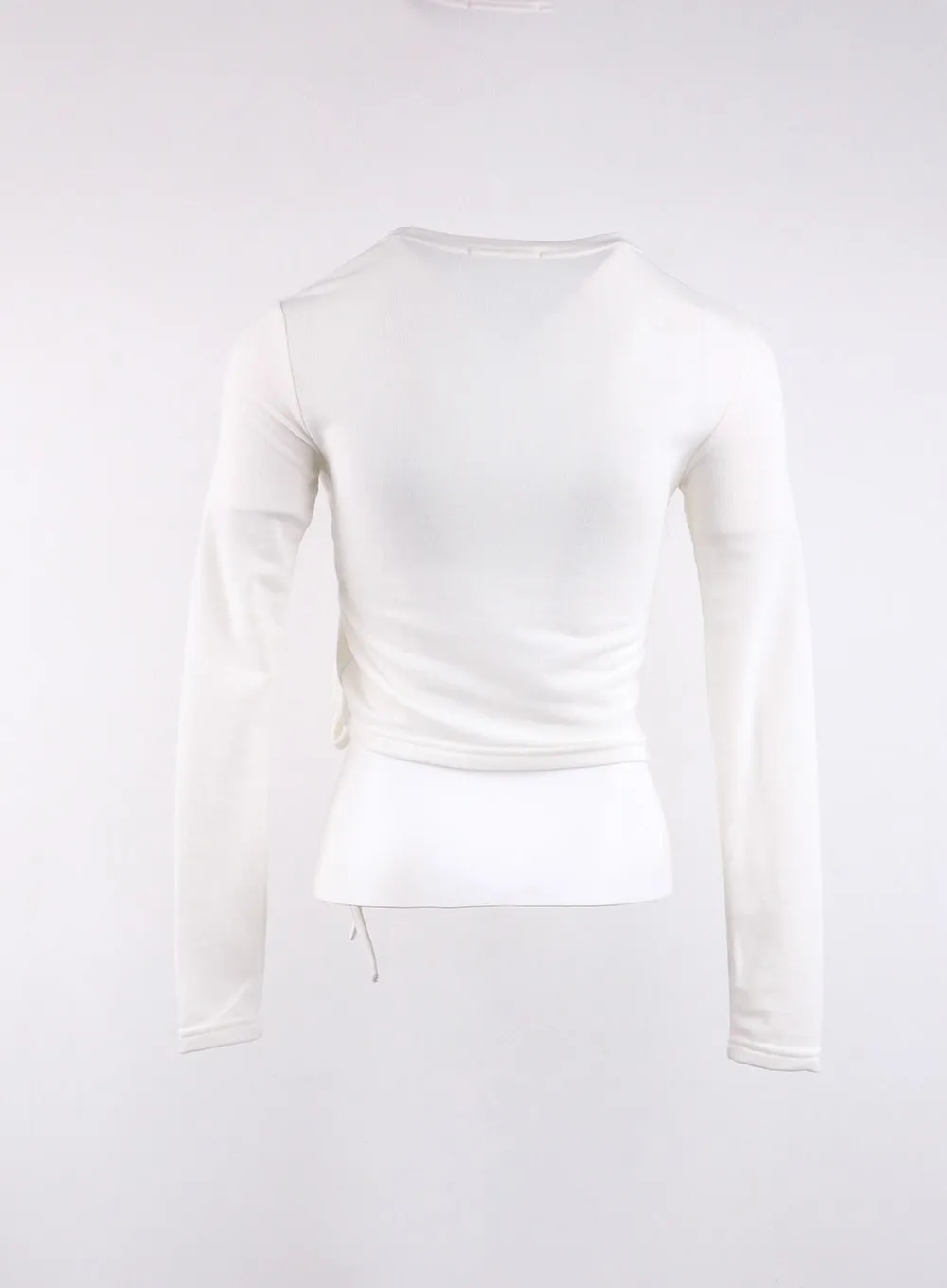 Drawstring Long Sleeve Round Neck Tee CJ419