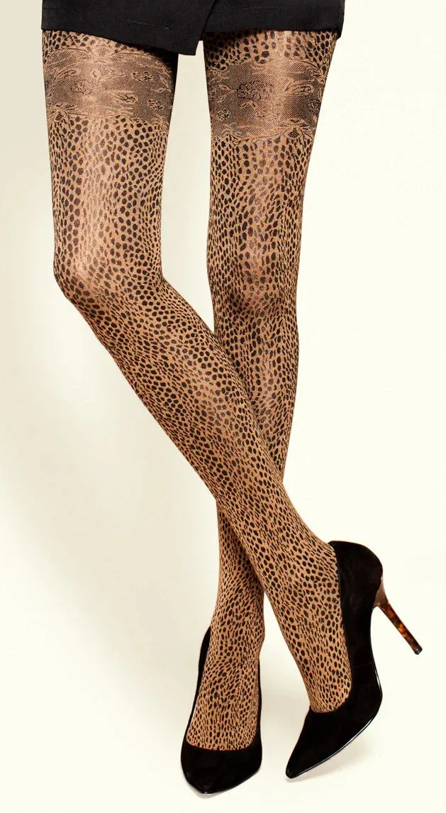 Elegant Animal Print Pantyhose