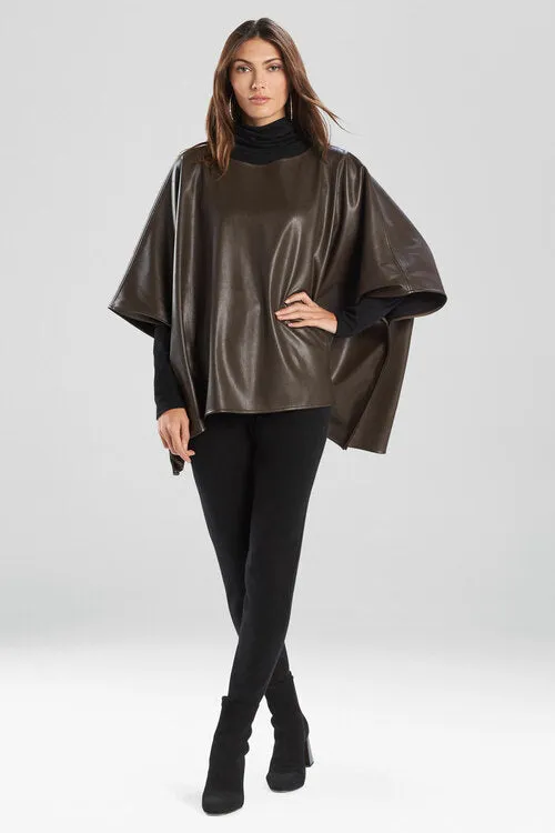 Faux Lambskin Poncho Topper