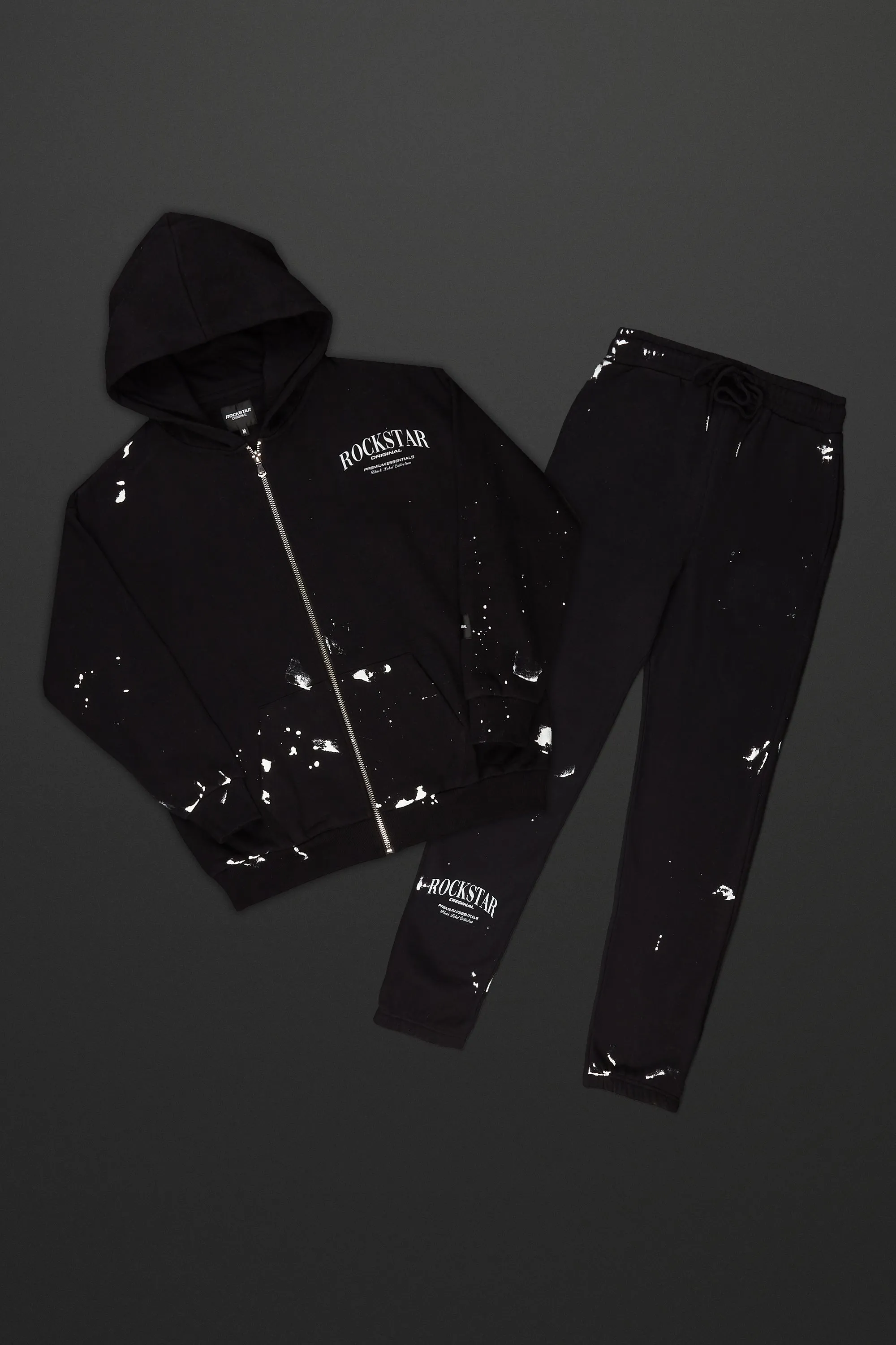 Fletcher Black Hoodie Track Set